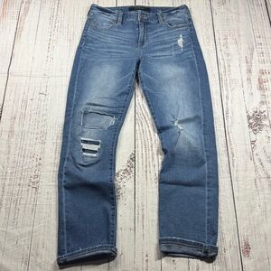 LIVERPOOL LOS ANGELES THE GIRLFRIEND JEANS DISTRESS DENIM WOMENS SIZE 2 STRETCH